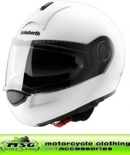 schuberth c3 flip motorcycle helmet gloss white small from united