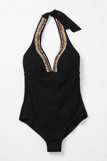 Anthropologie Les Cayes Maillot red carter One Piece Swimsuit ALL 