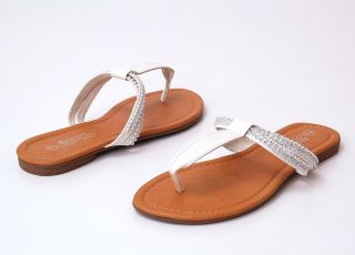 New Womens Sandals Ladies Flats Thongs T Strap Flip Flops Rubber 
