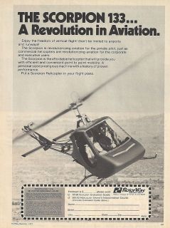 1977 rotorway scorpion 133 helicopter ad 4 3 12 time