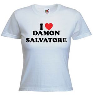 Love Damon Salvatore T Shirt   Can Print Any Name