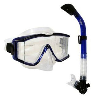   view Edgeless Mask and 100% Dry Snorkel Set, SCUBA Freedive Diving S7
