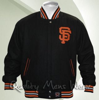 SAN FRANCISCO GIANTS Wool Jacket 3 Size Black Orange Reversible Water 