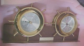 RARE ONE ON EARTH Seth Thomas Maritime Clock Barometer Capt. A 