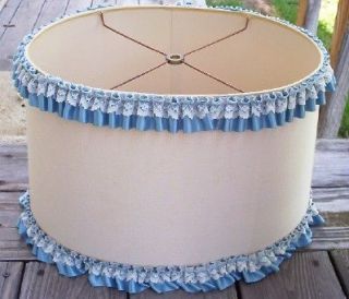 vintage oval lamp shade with lace ribbon trim time left