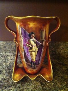 antique royal bonn germany cavalier portrait vase rare time left