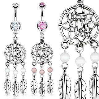   WOVEN STAR Design Belly Button Navel RINGS Body Piercing Jewelry