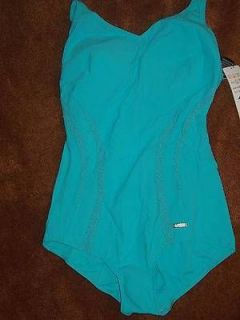TRIUMPH BODY SLENDER OP 07 PADDED BUST SWIMMING COSTUME[Turquoise,44,B 