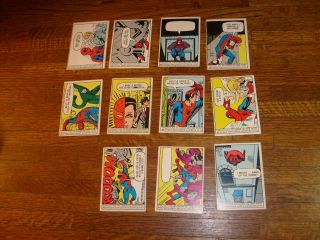 MARVEL 1966 DONRUSS SPIDER MAN CARDS, subset, #s34 44, 11 cards