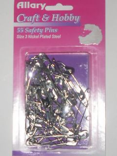 safety pins craft large silver tone 55 per pack big