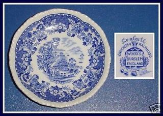 seaforth blue demi saucer toile transferware woods ware from germany