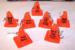 24 expression traffic cones key chains fun car toy item