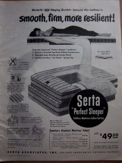 1948 serta perfect sleeper bed mattress ad 