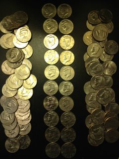   Kennedy Set +70 Bonus All 1990s Half Dollars Lot AU/BU not silver