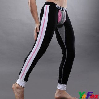 Sexy Comfy Men’s Cotton Long Johns Thermal Underwear Pants Pouch 