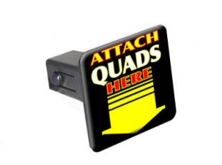 Attach Quads Here   Arrow   1.25 Tow Trailer Hitch Cover Plug Insert