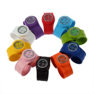   Bracelet Watchband Sport Clap Quartz Snap Slap on Wrist Watch new