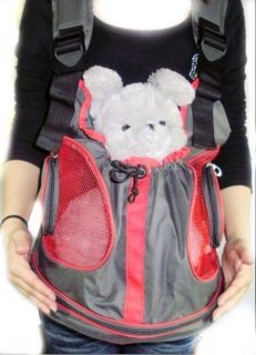gray red dog puppy cat front pouch kangaroo carrier time
