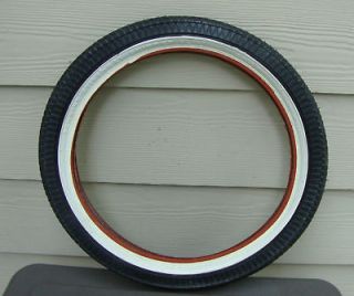 Schwinn Vintage NOS 16 inch Gripper Slik Tire Whitewall USA Made 