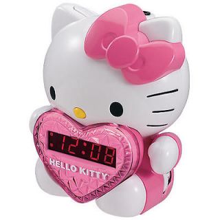 Hello Kitty AM/FM Projection Clock Radio with Battery Back Up