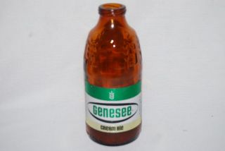 Vintage GENESEE Cream Ale 7 oz embossed brown glass beer bottle GENNY