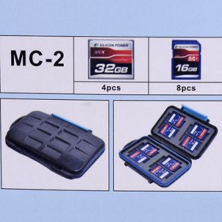   Anti shock Waterproof Memory Card Case Holder Hard Storage 4 CF 8 SD
