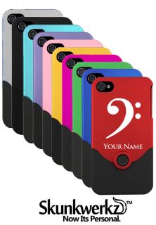   Engraved iPhone 4 4G 4S Case/Cover   MUSIC, BASS CLEF, F CLEF