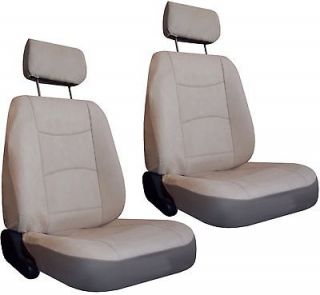 All Tan Low Back Synthetic Faux Brushed Suede Seat Covers #2