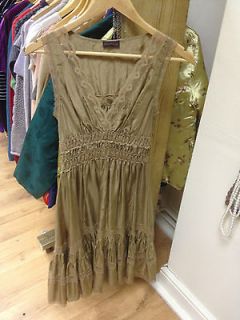 Miss Selfridge Dress Size 8 Bronze/Brown Designer Lace Dress