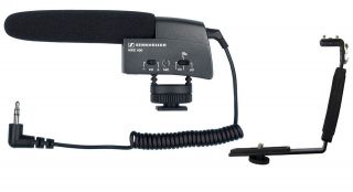 Sennheiser MKE 400 Mic W/ Polaroid Lighting Bracket (With 2 Shoe 