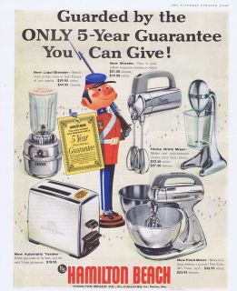1956 vintage ad hamilton beach mixer 12 8 time left