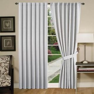 Solid Thermal Insulated Back Tap Window Curtain 84L, Color Light Gray 