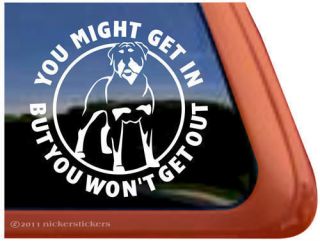 rottweiler guard dog funny auto window decal sticker one day