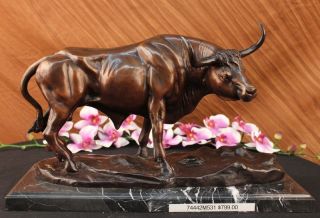   Male Bull Farm Matador Bronze Statue 30 Sculpture Figurine Art