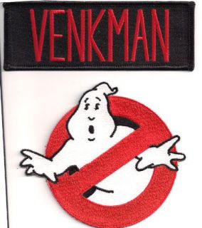 Ghostbusters No Ghosts Logo & Venkman Embtoidered Patch Set of 2 