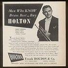 1958 kenny sheldon photo holton trumpet print ad expedited shipping