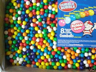 Assorted 1/2 Gum Balls Bulk Vending 3 Pounds Approx 1200 Gum Balls