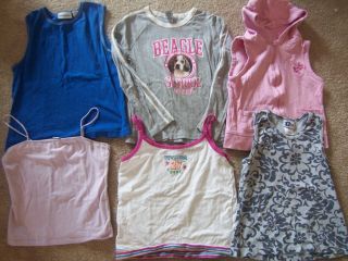 girls 6 pc lot shirts tank tops playwear large sz 14 16