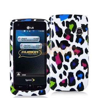 colorful leopard case cover for lg rumor touch ln510 time
