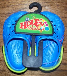 holey soles critters periwinkle sz 4 5 child new