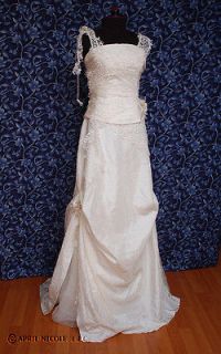Pronovias Universo Dark Ivory Taffeta Strapless Wedding Dress NWOT