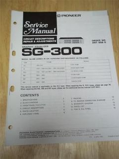 Pioneer Service Manual~SG 300 Graphic Equalizer~Original~Repair