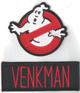 ghostbusters movie venkman uniform patch set of 2 new time