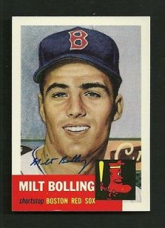 Milt Bolling Boston Red Sox 1953 Topps Archives Signed Auto Baseball 