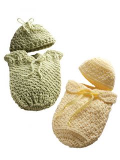 Preemie Papoose Crochet Pattern Cocoone Bunting Cap Hat Bag 
