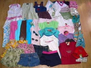 48 GAP ZARA GIRLS Summer Clothes size 4 5 Dress shirt shorts LOT 