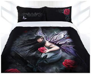 Anne Stokes Gothic Rose Fairy Bedding King Bed Size Doona Quilt Cover 