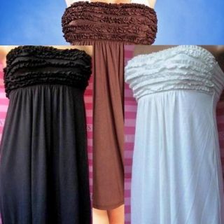   VICTORIAS SECRET Jersey Ruffle Strapless Dress / Cover Up XS & M & L