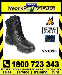 Mongrel Safety Work Boots (251020) High Cut Black Steel Cap Lace Up 