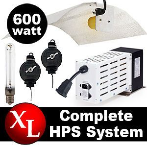 Complete 600 Watt HPS Grow Light Kit Plant Hydroponics Lamp Set 600w W 